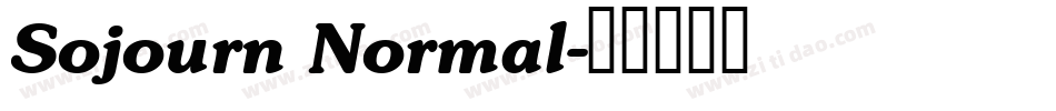 Sojourn Normal字体转换